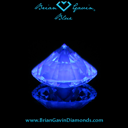 1.077 J VS1 Blue Round fluorescence