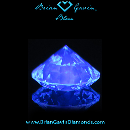 1.027 I VS1 Blue Round fluorescence
