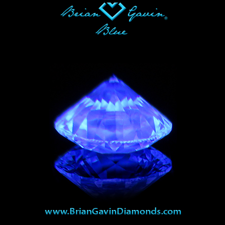 0.406 E VS2 Blue Round fluorescence