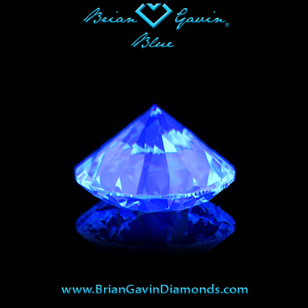 1.280 J VS1 Blue Round fluorescence