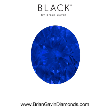 2.03 D VS2 Black by Brian Gavin Oval fluorescence
