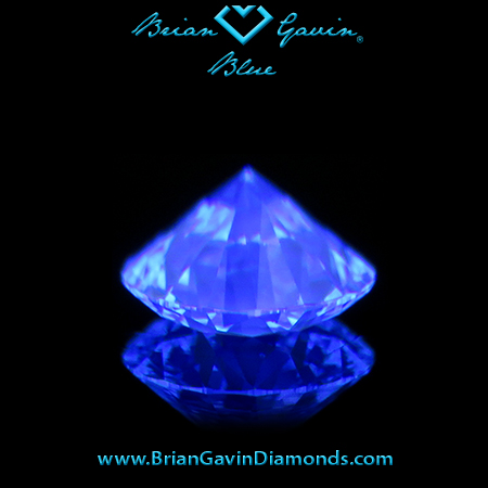 0.624 E VS2 Blue Round fluorescence