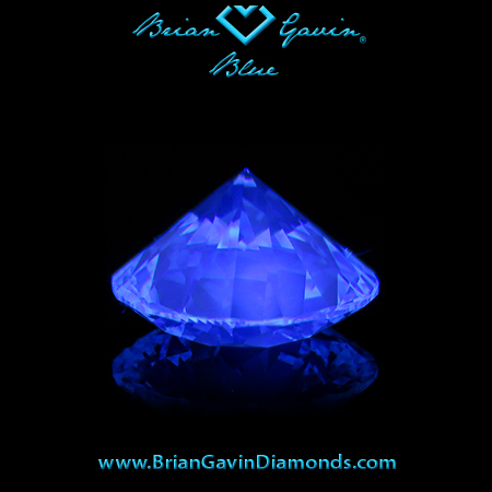 2.198 L VVS1 Blue Round fluorescence