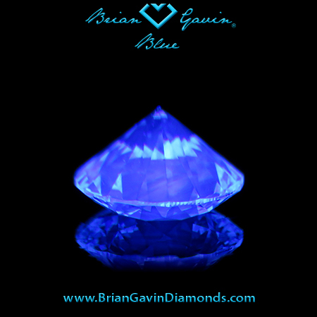 1.147 G VS1 Blue Round fluorescence
