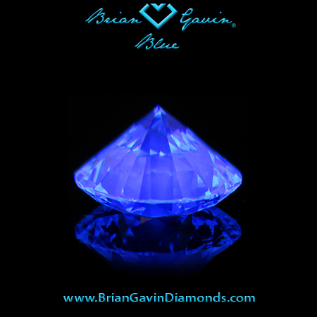 1.018 H VS1 Blue Round fluorescence