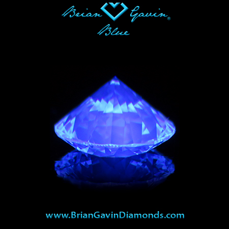 1.005 H VS1 Blue Round fluorescence