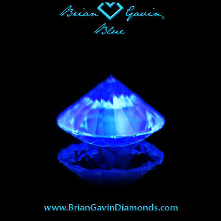 0.744 G VS1 Blue Round fluorescence