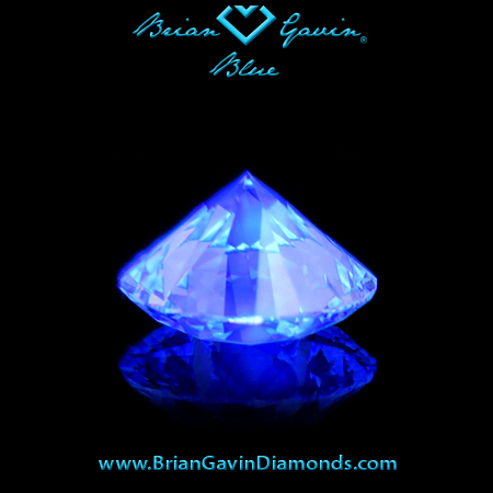 0.816 F VVS1 Blue Round fluorescence