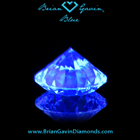 0.733 D VVS2 Blue Round fluorescence