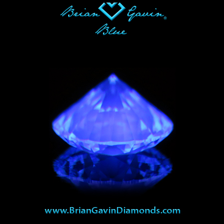 1.308 G VVS1 Blue Round fluorescence