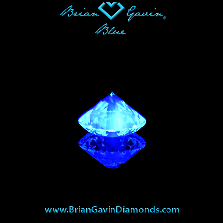 0.340 H VVS1 Blue Round fluorescence