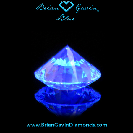 0.308 D VS2 Blue Round fluorescence