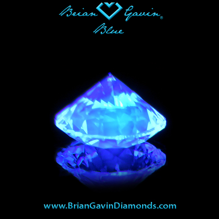 0.346 D VS2 Blue Round fluorescence