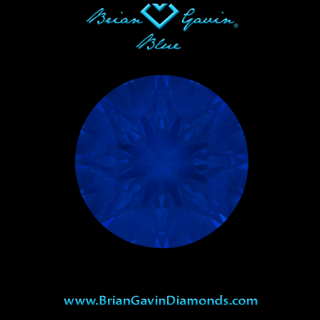 1.00 F VVS1 Brian Gavin Blue Round fluorescence