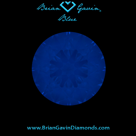 2.64 J VVS2 Brian Gavin Blue Round fluorescence
