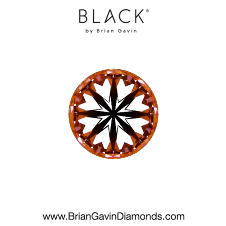 0.42 E VVS1  Black by Brian Gavin Round hearts