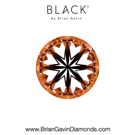 0.73 G VVS2Black by Brian Gavin Round hearts