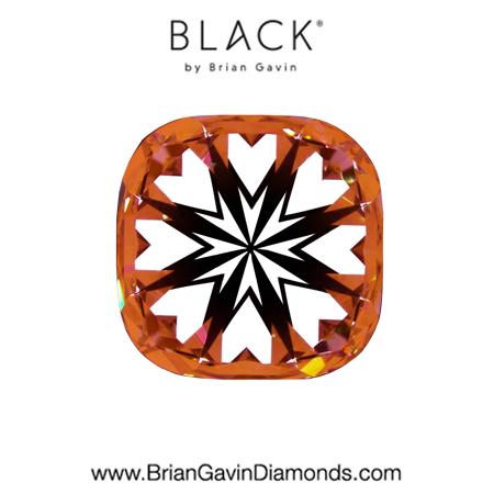 1.570 F VS2 Black by Brian Gavin Cushion hearts