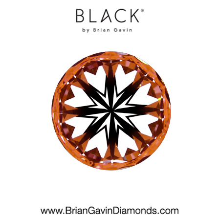 5.17 D IF Black by Brian Gavin Round Type IIA hearts