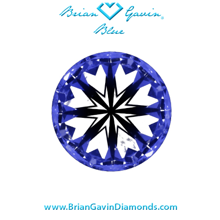 1.164 I SI1 Blue Round hearts