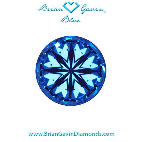 1.093 D VS2 Blue Round hearts