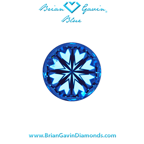 1.090 I VS2 Blue Round hearts