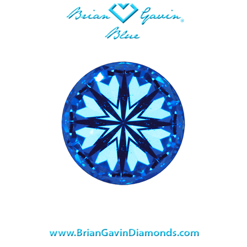 1.071 E VS2 Blue Round hearts