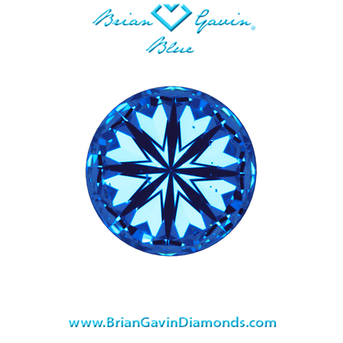 1.090 K SI1 Blue Round hearts