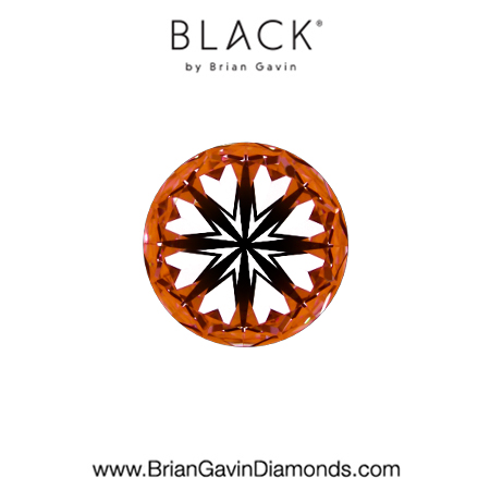 0.58 F VVS1 Black by Brian Gavin Round hearts