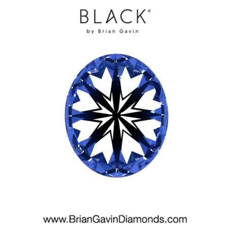 2.03 D VS2 Black by Brian Gavin Oval hearts