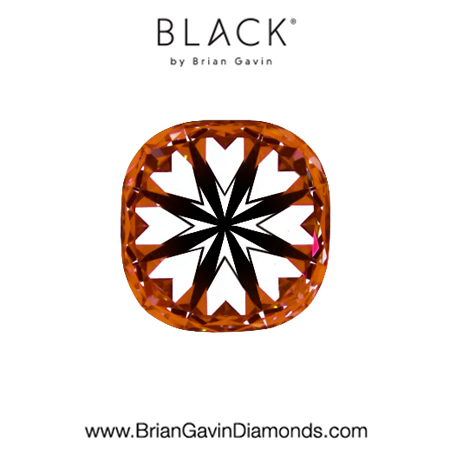 0.73 G VS1 Black by Brian Gavin Cushion hearts