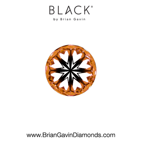 0.43 F VVS2 Black by Brian Gavin Round hearts