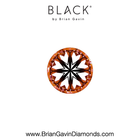 0.25 D SI1 Black by Brian Gavin Round hearts