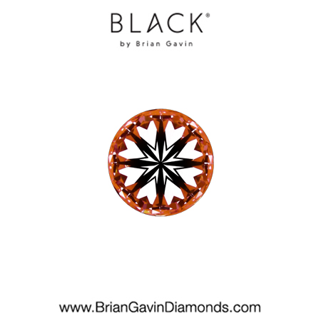 0.22 E VVS2 Black by Brian Gavin Round hearts