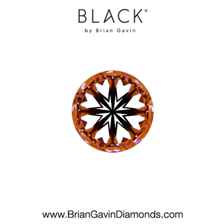 0.37 D VS1 Black by Brian Gavin Round hearts