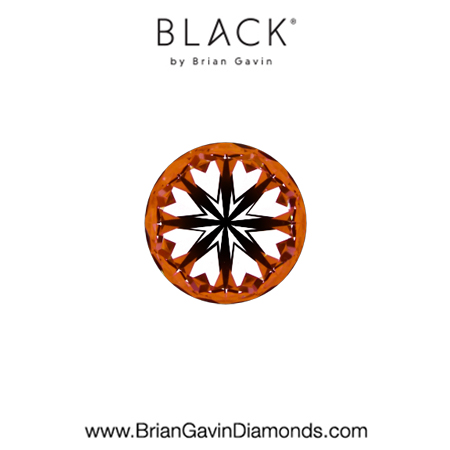 0.36 G VVS1 Black by Brian Gavin Round hearts