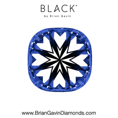 1.56 D SI1 Black by Brian Gavin Cushion hearts