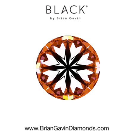 0.70 D VS1 Black by Brian Gavin Round hearts