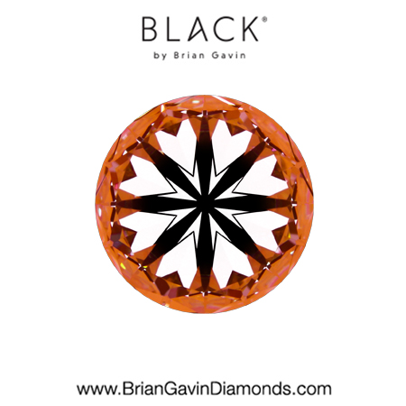 1.54 F VVS2 Black by Brian Gavin Round hearts