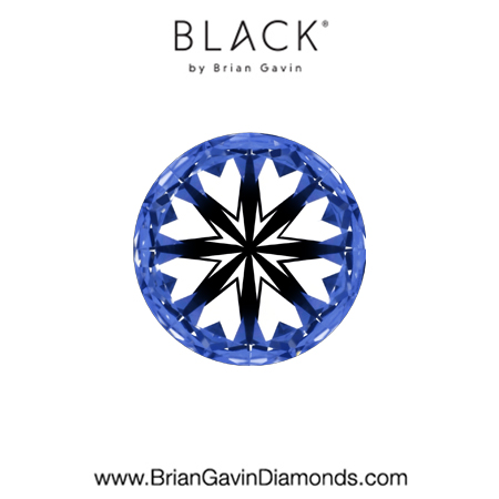 0.77 E VVS1 Black by Brian Gavin Round hearts