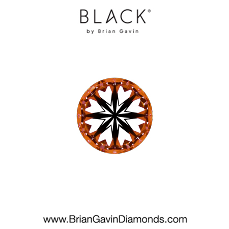 0.20 F VVS1 Black by Brian Gavin Round hearts