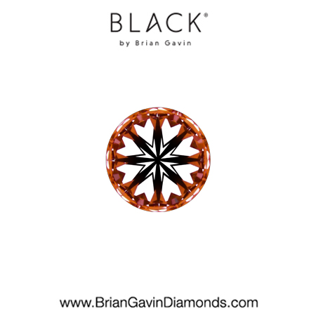 0.20 D VS2 Black by Brian Gavin Round hearts