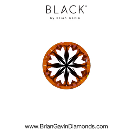 0.36 F VVS2 Black by Brian Gavin Round hearts