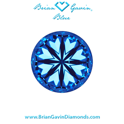1.308 G VVS1 Blue Round hearts