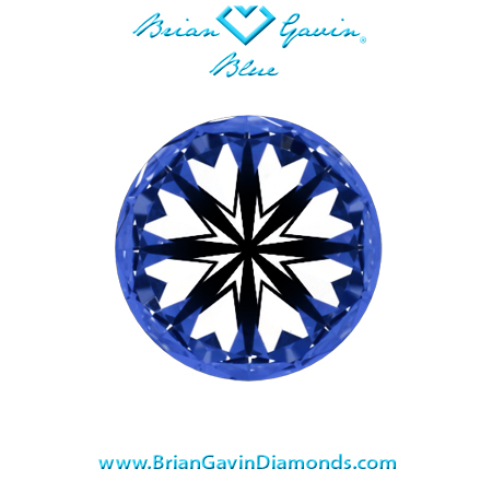 1.00 F VVS1 Brian Gavin Blue Round hearts