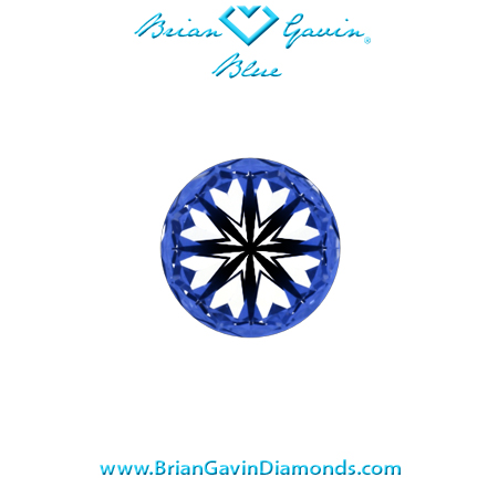 0.36 F VVS2 Brian Gavin Blue Round hearts