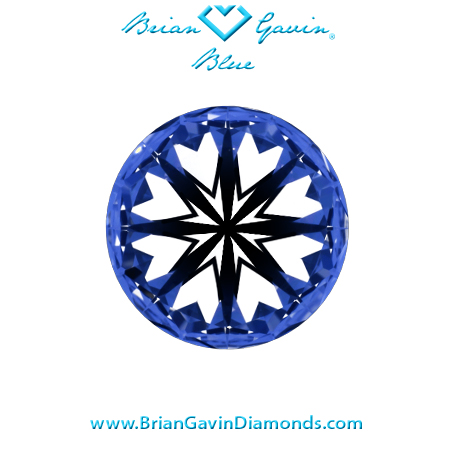 1.12 G VVS1 Brian Gavin Blue Round hearts