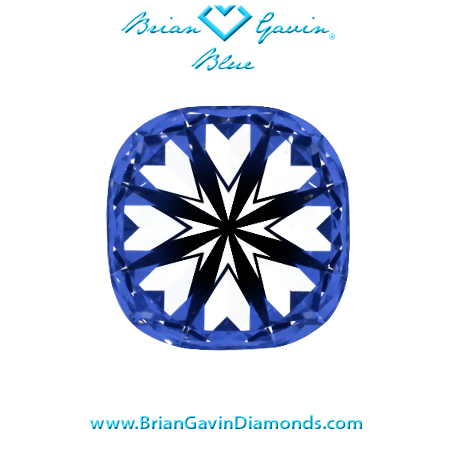 1.5 I VVS2Brian Gavin Blue Cushion hearts