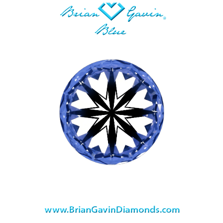 0.74 H VVS1 Brian Gavin Blue Round hearts