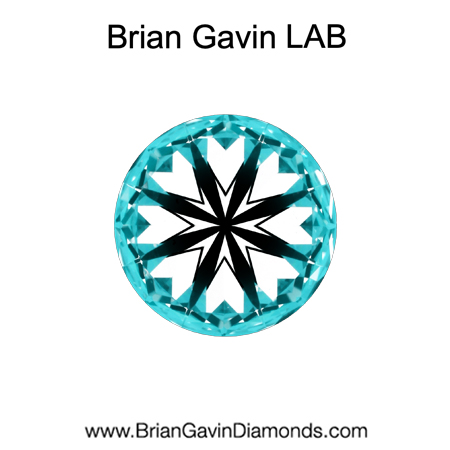 0.84 D VS2 BG Premium Lab Round Diamond - Grown in the USA hearts